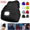 Unisex 5 Led Knitted Beanie Winter Warm Hat Camping Jogging Running Cap Headlamp
