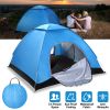 4 Persons Camping Waterproof Tent Pop Up Tent Instant Setup Tent W/2 Mosquito Net Doors Carrying Bag Folding 4 Seasons For Hiking Climbing Adventure F