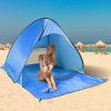 Pop Up Beach Tent Sun Shade Shelter Anti-Uv Automatic Waterproof Tent Canopy For 2/3 Man W/ Net Window Storage Bag For Outdoor Beach Camping Fishing P