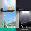 Solar Wall Light Outdoor 33 Cob Beads Pir Motion Sensor Remote Control Wireless Lamps Ip45 Waterproof Lighting For Garage Front Door Garden Pathway