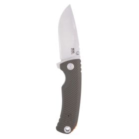 SOG Tellus ATK Flipper Knife 3.23" CRYO 440C Stonewashed Clip Point Blade OD Green GRN