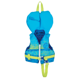 Full Throttle Infant Nylon  Life Jacket - Aqua/Neon Green