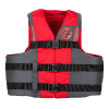Full Throttle Adult Nylon Life Jacket S/M - Black/Red