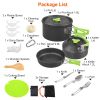 16Pcs Camping Cooking Ware Set Camping Stove Cookware Kit Aluminum Pot Pan Kettle Set With Bowls Knife Fork Spoon Carabiner Spatula Cutting Board For