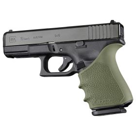 Hogue HandAll Beavertail Grip Sleeve for Glock 19 23 32 38 Gen 1 2 & 5 (OD Green)