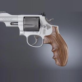 Hogue S&W K & L Frame Pau Ferro Wood Grips with Finger GroovesÂ  (Brown)