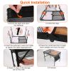 35.43X23.62X26In Foldable Camping Table Collapsible Picnic Aluminum Alloy Grill Stand 66Lbs Max Load Height Adjustable Bbq Table With Adjustable Heigh