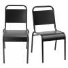 Set of Two Aluminum Outdoor Stacking Dining Chairs