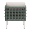 Aluminum Outdoor Accent Chair with White Cushion