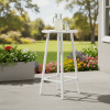 Aluminum Slat Rounded Outdoor Bar Table