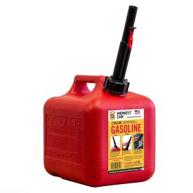 Midwest 2 Gallon + 8oz Gas Can with Quick Flow Spout