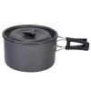 12Pcs Camping Cookware Set Camping Stove Aluminum Pot Pans Kit For Hiking Picnic Outdoor With Cup Fork Spoon Knife