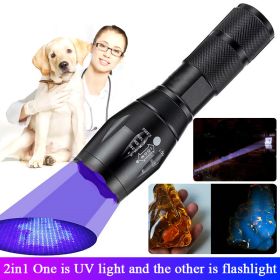 2x UV LED Flashlight Ultra Violet Blacklight Hunting Light Torch Blood Tracking