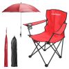 Camping Chair With Umbrella Lightweight Foldable Outdoor Chair With Cup Holder Detachable Sun Canopy Carrying Bag 330Lbs Max Load For Beach Picnic Tra
