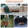 35.43X23.62X26In Foldable Camping Table Collapsible Picnic Aluminum Alloy Grill Stand 66Lbs Max Load Height Adjustable Bbq Table With Adjustable Heigh