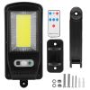 Solar Powered Wall Lights Outdoor 100Led Beads Motion Sensor Lamp Ip65 Waterproof 3 Modes Sensor Light W/ Remote Control For Street Front Door Deck