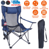 Foldable Camping Chair 330LBS Load Heavy Duty Steel Lawn Chair