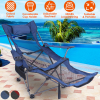 Foldable Camping Chair 330LBS Load Heavy Duty Steel Lawn Chair