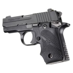 Hogue Sig Sauer P238 OverMolded Rubber Grip with Finger Grooves (Black)