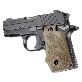 Hogue Sig Sauer P238 Rubber Grip with Finger Grooves (FDE)