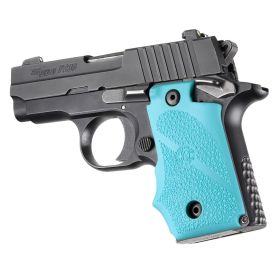 Hogue Sig Sauer P238 Rubber GripFinger Grooves Aqua