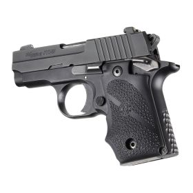 Hogue Sig Sauer P238 Rubber Grip with Ambidextrous Safety & Finger Grooves (Black)