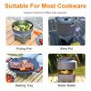 12000W Portable Camping Stove With Cassette Adapter Windproof Outdoor Backpacking Burner With Carrying Case Igniter For Outdoor Hiking Camping Picnic