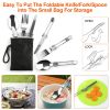 16Pcs Camping Cooking Ware Set Camping Stove Cookware Kit Aluminum Pot Pan Kettle Set With Bowls Knife Fork Spoon Carabiner Spatula Cutting Board For