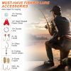 375Pcs Fishing Baits And Tackle Box Saltwater Freshwater Fishing Lures Kit Lifelike Popper Crankbaits Crickets Frogs Spoon Lures Maggots