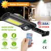 Solar Powered Wall Lights Outdoor 100Led Beads Motion Sensor Lamp Ip65 Waterproof 3 Modes Sensor Light W/ Remote Control For Street Front Door Deck