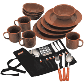 Coleman 24Pc Speckled Enamelware Cook Set