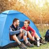 4 Persons Camping Waterproof Tent Pop Up Tent Instant Setup Tent W/2 Mosquito Net Doors Carrying Bag Folding 4 Seasons For Hiking Climbing Adventure F