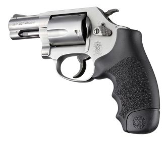 Hogue S&W J-Frame Revolver Rubber Monogrip with Finger Grooves (Black)