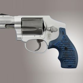 Hogue S&W J-Frame Bantam Piranha Grip G10 - G-Mascus (Blue Lava)