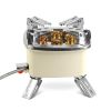 13000W Portable Windproof Camping Stove Five-Head Gas Cooking Burner With Piezo Ignition Stepless Flame Control Fit For Iso-Butane, Propane, Butane Fu