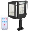 Solar Wall Light Outdoor 33 Cob Beads Pir Motion Sensor Remote Control Wireless Lamps Ip45 Waterproof Lighting For Garage Front Door Garden Pathway