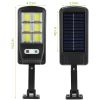 Solar Powered Wall Lights Outdoor 120Led Beads Motion Sensor Lamp Ip65 Waterproof 3 Modes Sensor Light W/ Remote Control For Street Front Door Deck