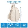 Pickleball Sling Bag For Men Women Waterproof Badminton Tennis Backpack With Wet Pocket Hidden Fence Hook Machine Washable