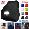 Unisex 5 Led Knitted Beanie Winter Warm Hat Camping Jogging Running Cap Headlamp