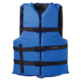 Onyx Nylon Adult Oversize Life Jacket Blue