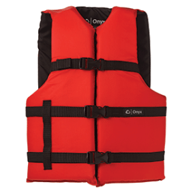 Onyx Nylon Adult Oversize Life Jacket Red