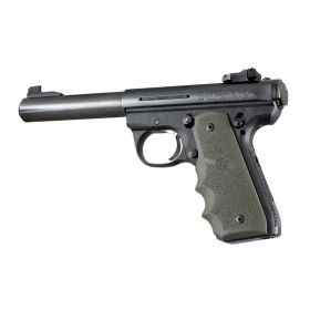Hogue Ruger Mark III 22/45 RP Rubber Grip with Finger Grooves (OD Green)