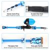 Kids Fishing Pole Set Fishing Starter Kit Telescopic Fishing Rod And Reel Combo Kit With Tackle Box 56Pcs Fishing Lures For Boys Girls