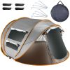 5-8 Person Pop Up Tent Automatic Setup Camping Tent Waterproof Instant Setup Tent With 4 Mosquito Net Windows Carrying Bag For Hiking Climbing Adventu