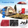 Camping Chair With Umbrella Lightweight Foldable Outdoor Chair With Cup Holder Detachable Sun Canopy Carrying Bag 330Lbs Max Load For Beach Picnic Tra