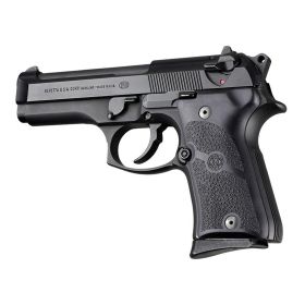 Hogue Beretta 92/96 Compact Series OverMolded Rubber Grips (Black)