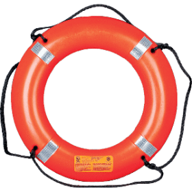 Mustang 30" Ring Buoy With Reflective Tape Orange