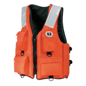 Mustang 4-Pocket Flotation Vest 3Xl-7Xl Orange