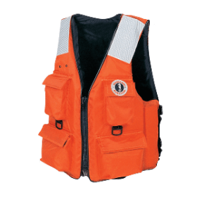 Mustang 4-Pocket Flotation Vest Xl Orange