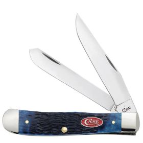 Case Knives Navy Blue Bone Rogers Jig Trapper Folding Pocket Knife